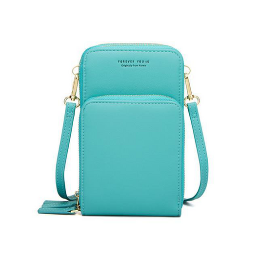 Ambulora – Leather Phone Purse with Triple Closure Design