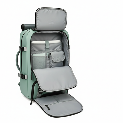Light mint green backpack - single view