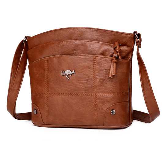 Ambulora – Vintage Leather Shoulder Bag with Adjustable Strap