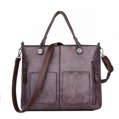 Ambulora – Women’s Vintage PU Leather Shoulder Bag with Adjustable Crossbody Strap